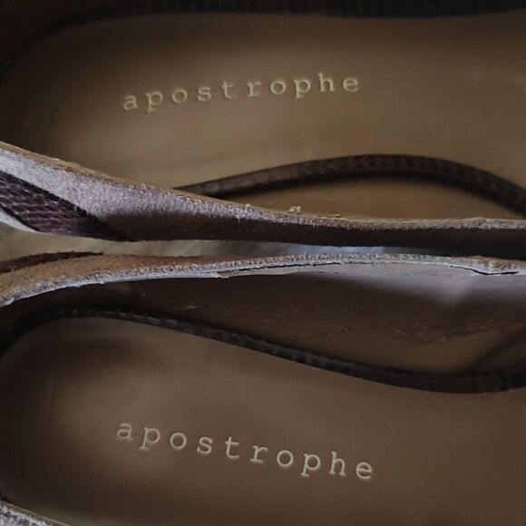 Apostrophe tan brown peep toe heels - Picture 6 of 11